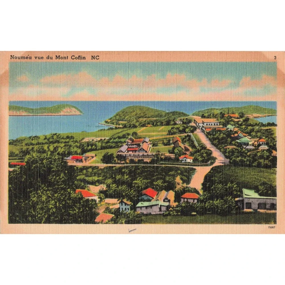Noumea Vue Du Mont Coffyn Vintage 1940's Postcard NC New Caledonia Scenic View - Picture 1 of 2